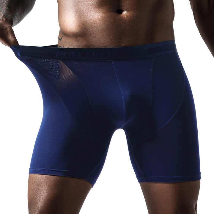 Custom Boxer Briefs Ice Silk Mens Bamboo Shorts Elastic