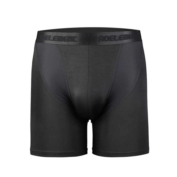 Custom Boxer Briefs Ice Silk Mens Bamboo Shorts Elastic