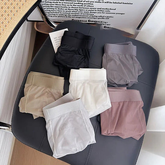 8 PCS Men Ice Silk Antibacterial Boxer Briefs