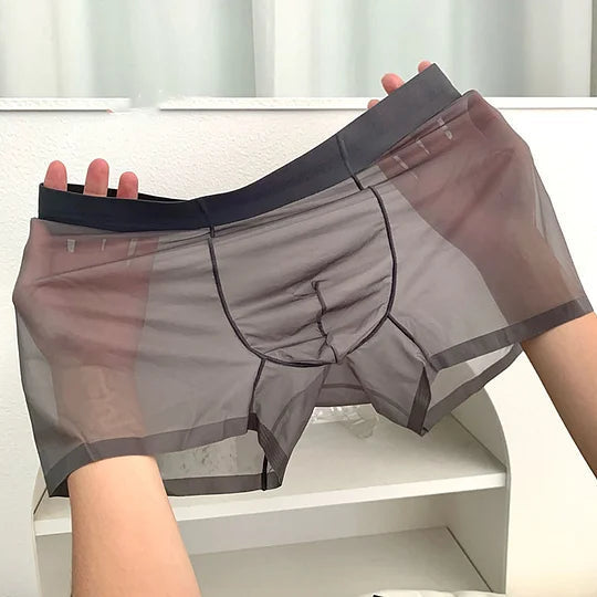 8 PCS Men Ice Silk Antibacterial Boxer Briefs