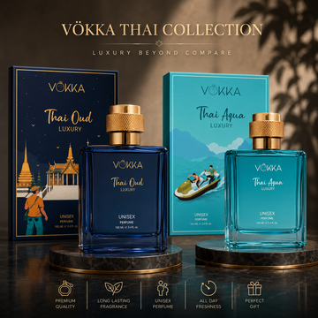 VOKKA Thai Oud & Thai Aqua 200 ml (Pack of 2) Luxury Long Lasting Perfume