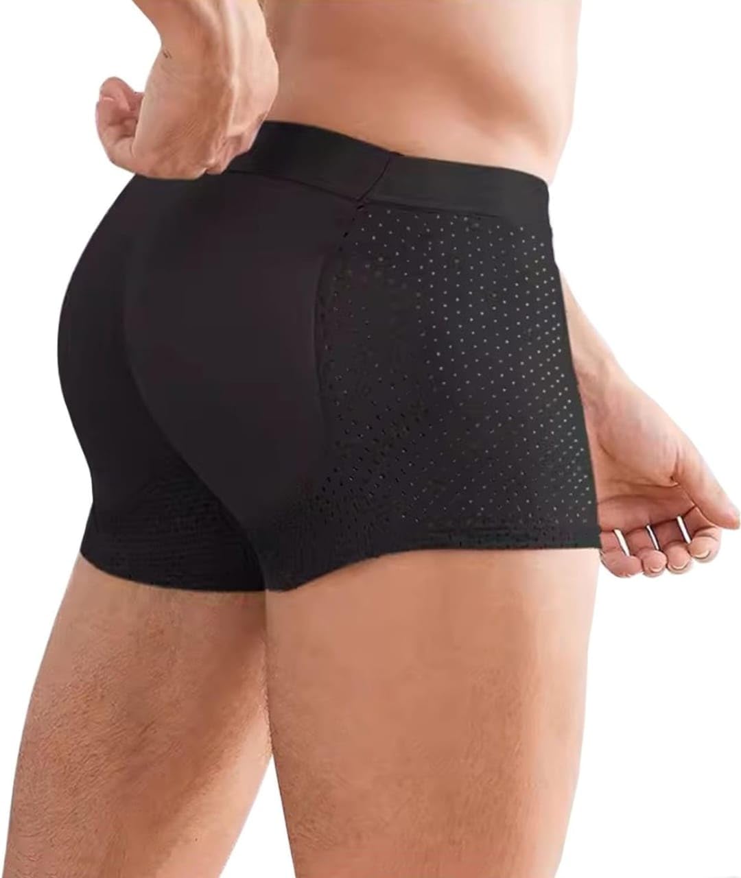 Nylon Ice Silk Breathable Men's Underwear, Mens Padded Butt Underwear Boxer Shape Enhancer Briefs