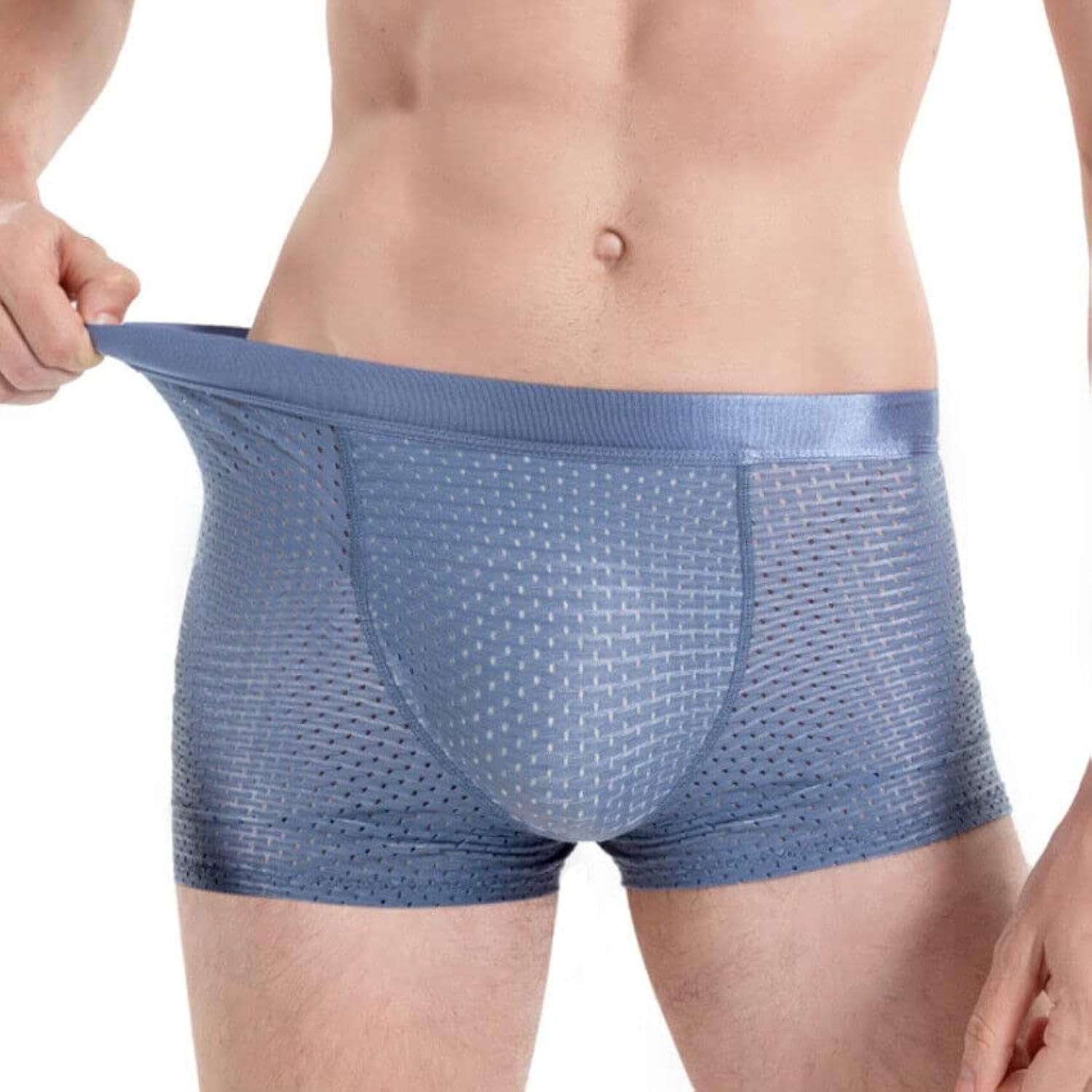 Nylon Ice Silk Breathable Men's Underwear, Mens Padded Butt Underwear Boxer Shape Enhancer Briefs