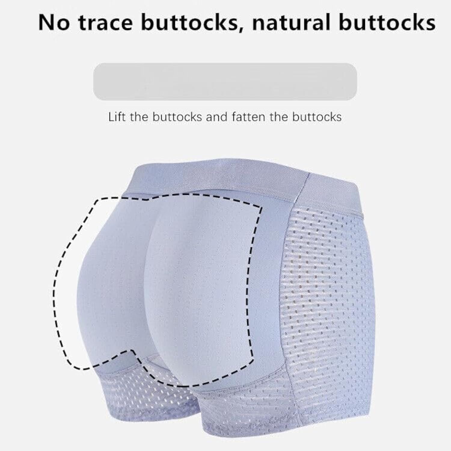 Nylon Ice Silk Breathable Men's Underwear, Mens Padded Butt Underwear Boxer Shape Enhancer Briefs