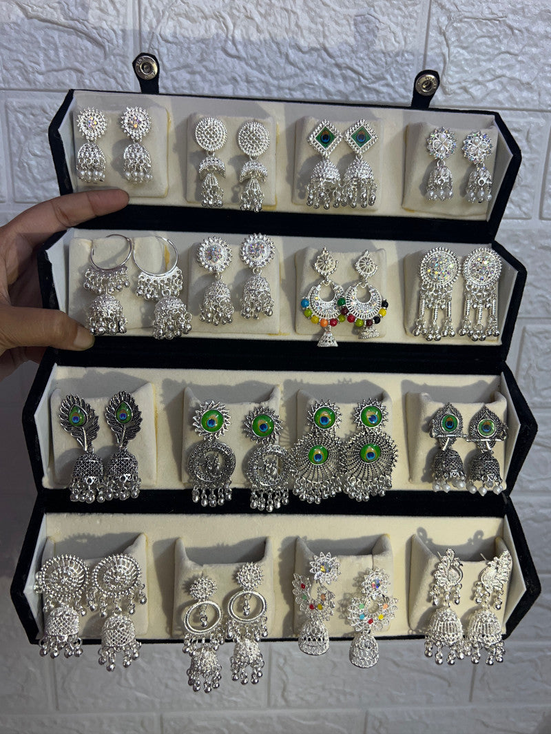 16 PC COLOUR JHUMKAS + FULL RED BOX