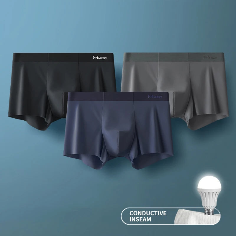 Men's 9-Pack Ice Silk Briefs: Cool & Breathable Comfort