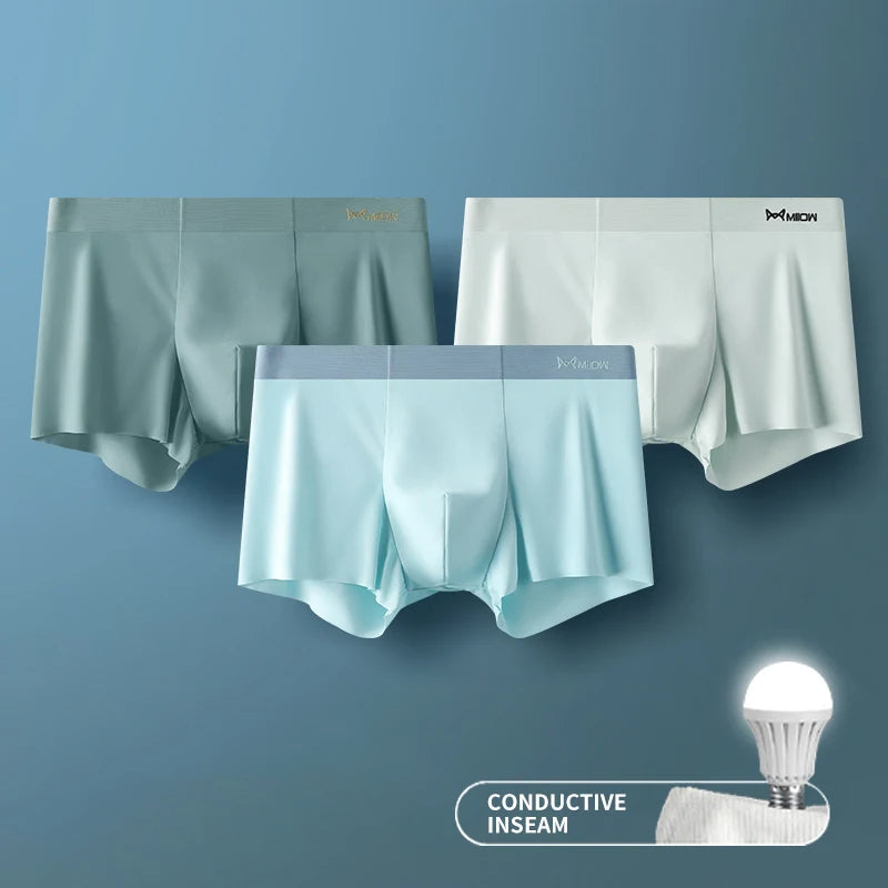 Men's 9-Pack Ice Silk Briefs: Cool & Breathable Comfort