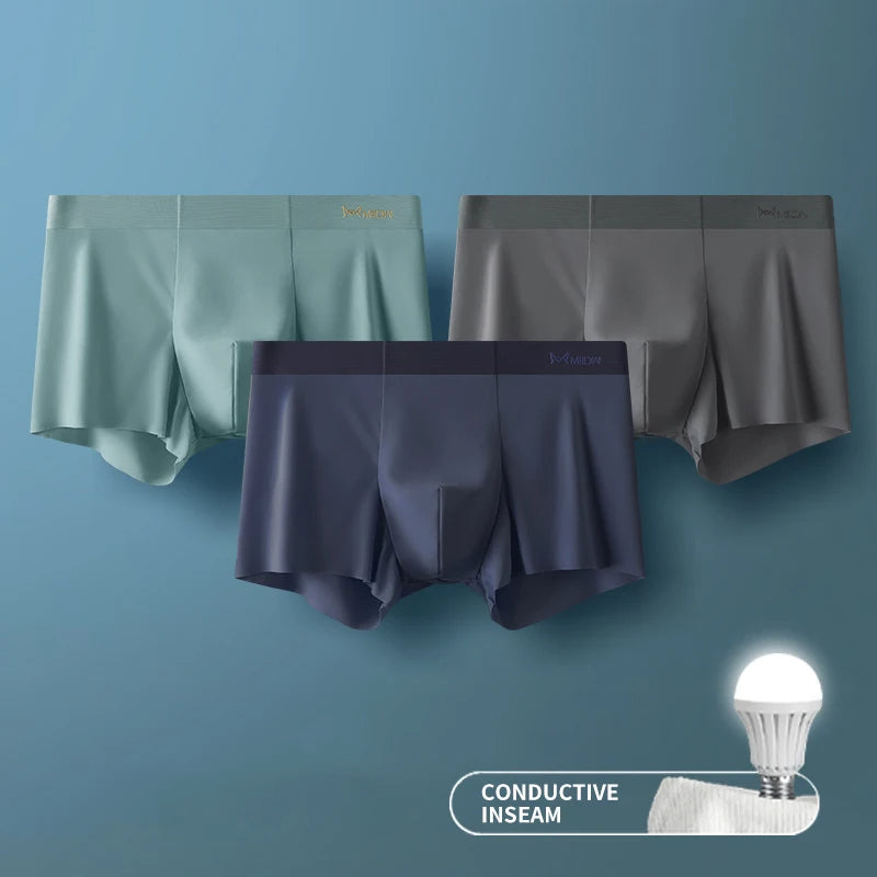 Men's 9-Pack Ice Silk Briefs: Cool & Breathable Comfort