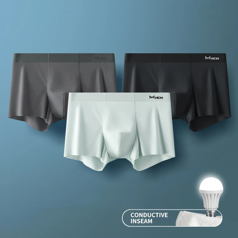Men's 9-Pack Ice Silk Briefs: Cool & Breathable Comfort