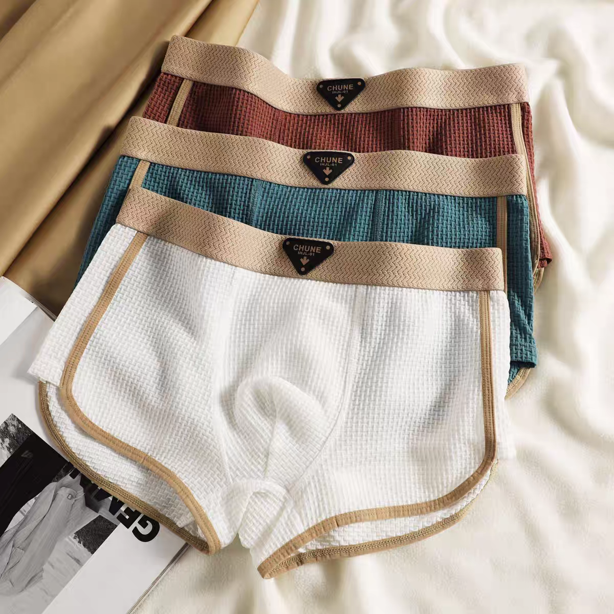 Loomcrest Waffle Knit Trunks Men's 9-Pack