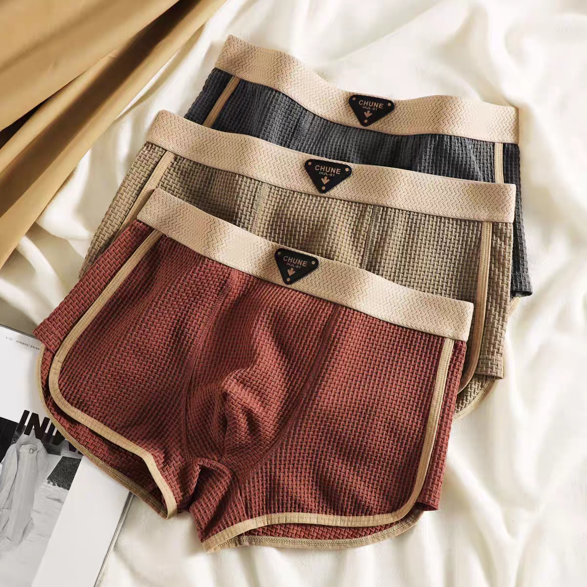 Loomcrest Waffle Knit Trunks Men's 9-Pack
