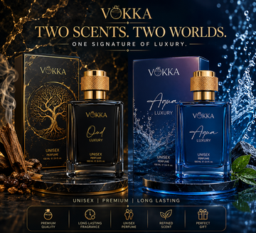 VOKKA Oud & Aqua 200 ml Pack of 2 x 100ml Unisex Luxury Long Lasting Perfume