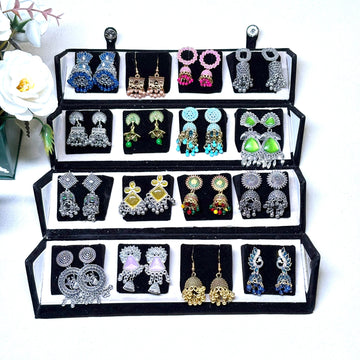 16 Colourful Jhumka with Folding Box