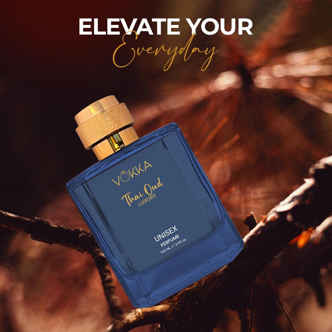 VOKKA Thai Oud & Thai Aqua 200 ml (Pack of 2) Luxury Long Lasting Perfume