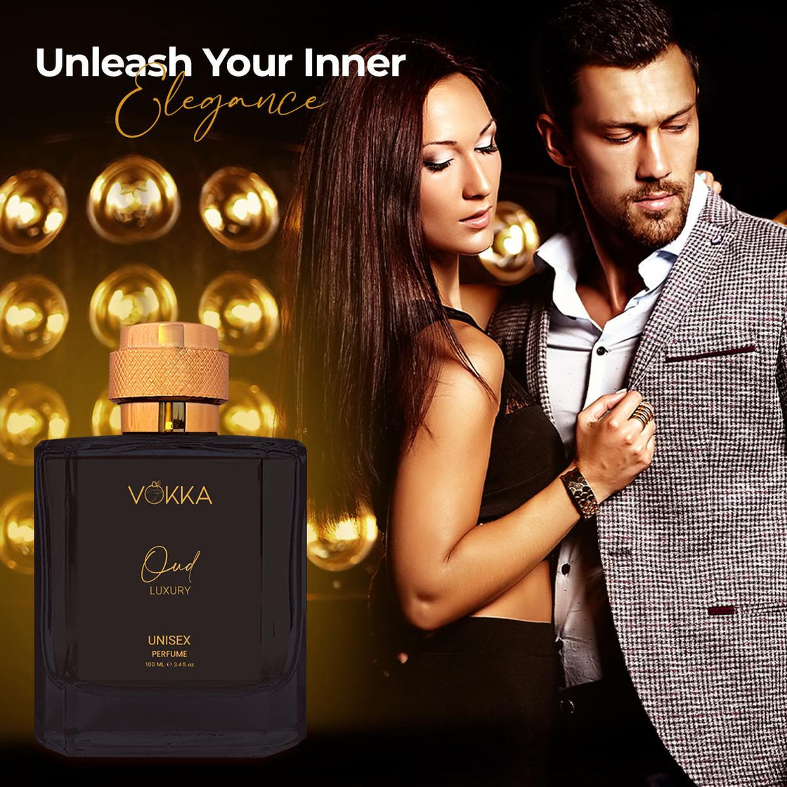 VOKKA Oud & Aqua 200 ml Pack of 2 x 100ml Unisex Luxury Long Lasting Perfume