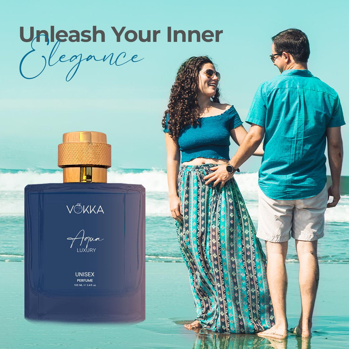 VOKKA Oud & Aqua 200 ml Pack of 2 x 100ml Unisex Luxury Long Lasting Perfume